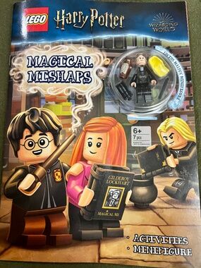 Harry Potter  "Magical Mishaps" Softcover book & Lucius Malfoy minifig, UNOPENED